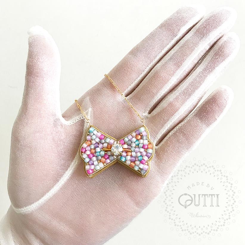 【1点品】14KGF/EMBROIDERY: 'ORIBBON' Necklace _01　-刺繍ﾈｯｸﾚｽ | 11枚目