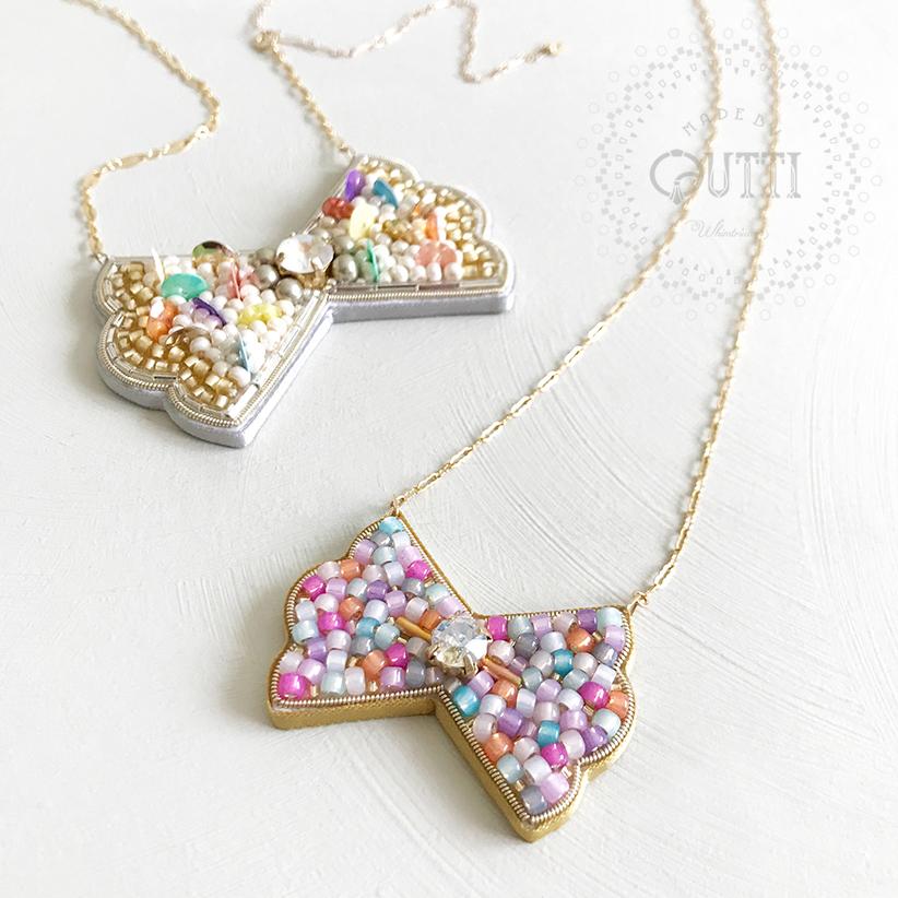 【1点品】14KGF/EMBROIDERY: 'ORIBBON' Necklace _01　-刺繍ﾈｯｸﾚｽ | 14枚目