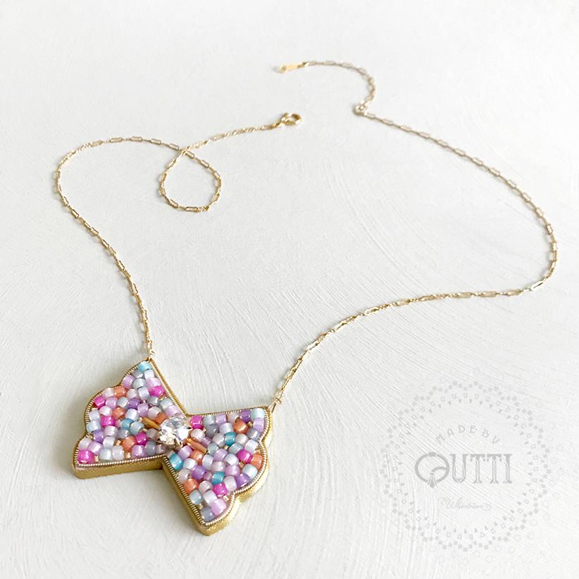 【1点品】14KGF/EMBROIDERY: 'ORIBBON' Necklace _01　-刺繍ﾈｯｸﾚｽ | 15枚目