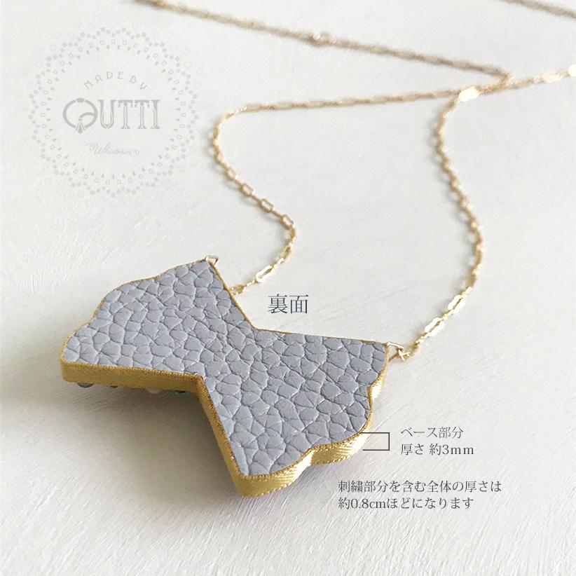 【1点品】14KGF/EMBROIDERY: 'ORIBBON' Necklace _01　-刺繍ﾈｯｸﾚｽ | 7枚目